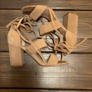 Jessica Simpson Ankle Wrap Block Heel